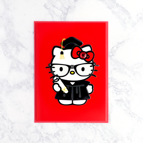 Hello Kitty Graduation Card