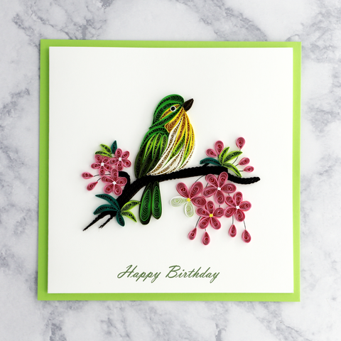 Hummingbird Quilling Birthday Card