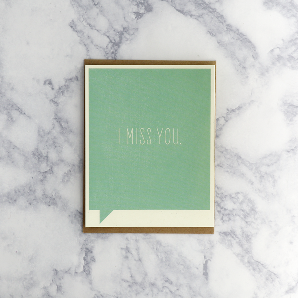 “I Miss You” Get Well Card