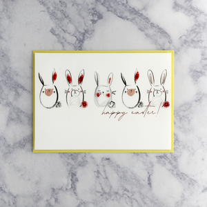 Illustrated Bunnies Easter Card