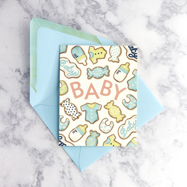 Illustrated Cookies New Baby Boxed Notes (Set of 8)