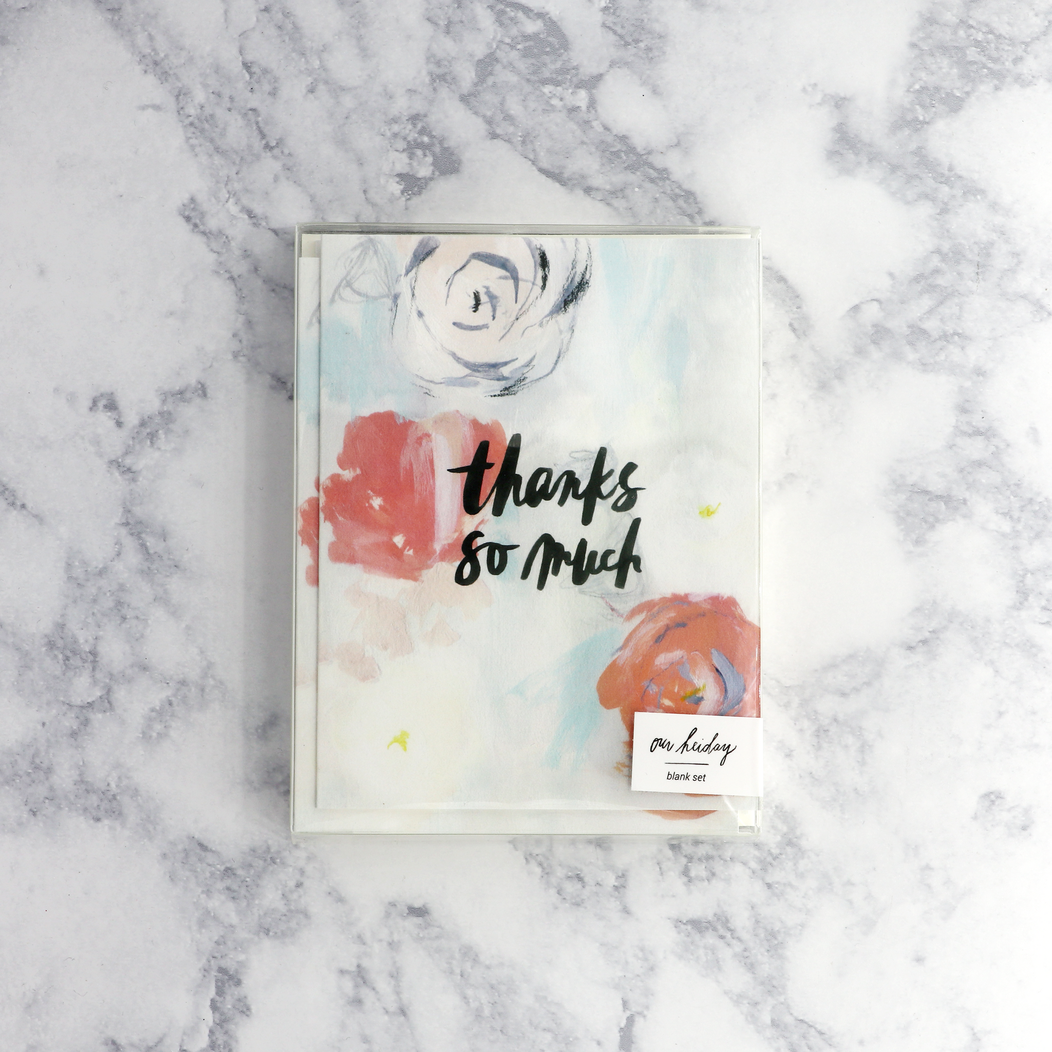 Illustrated Roses Thank You Boxed Notes (Set of 8)