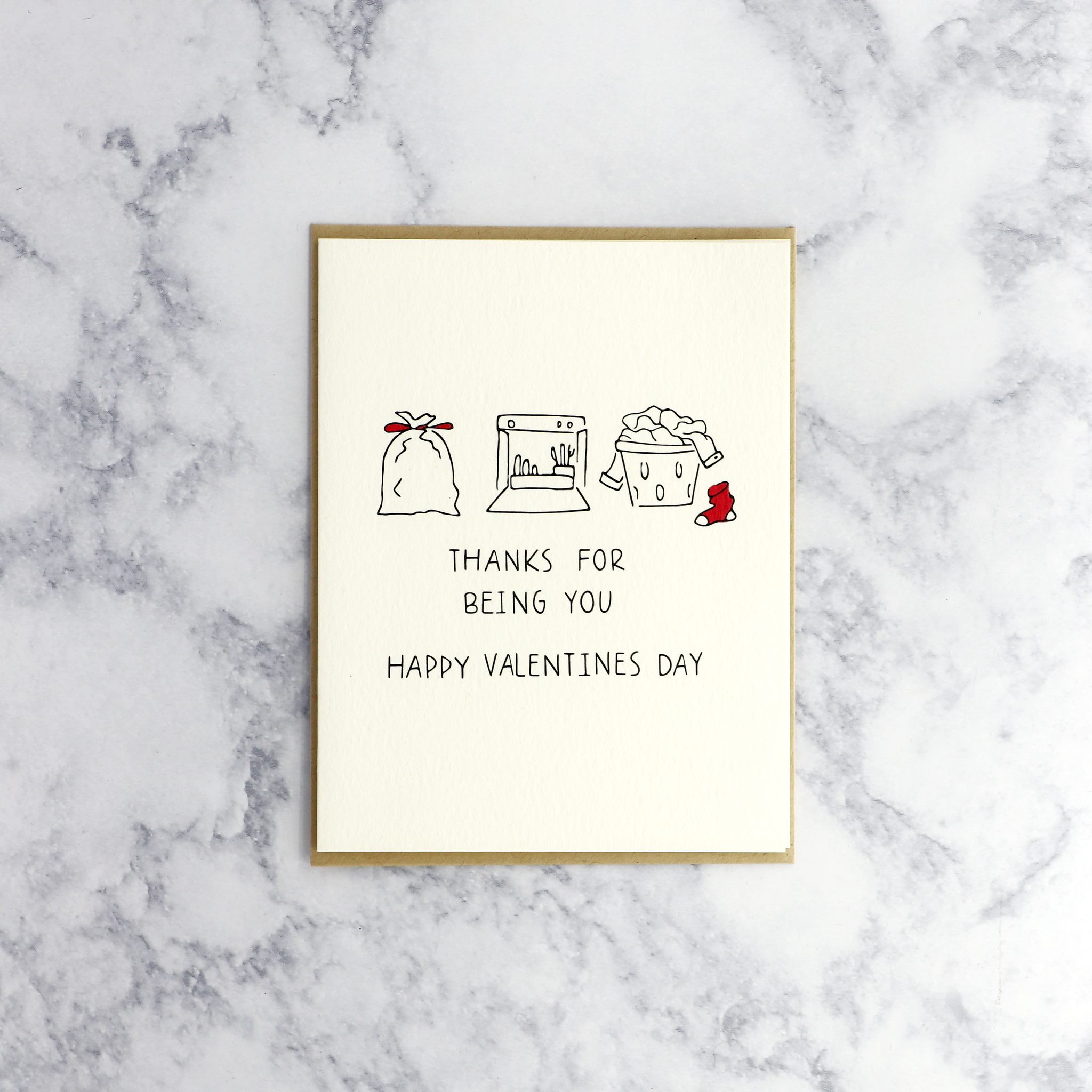 Laundry Valentine's Day Card