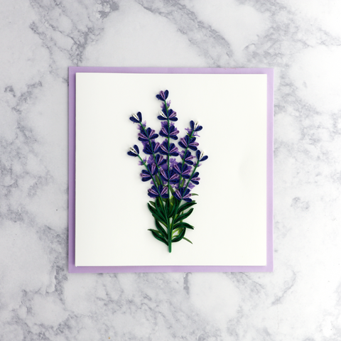 Lavender Quilling Blank Card