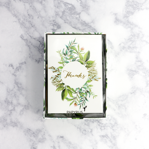 Leaf Wreath Thank You Boxed Notes (Set of 14)