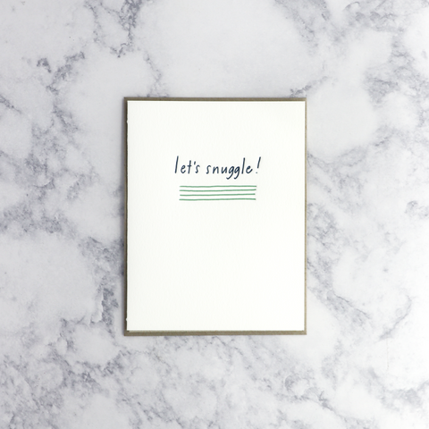 Let’s Snuggle! Letterpress Romance Card