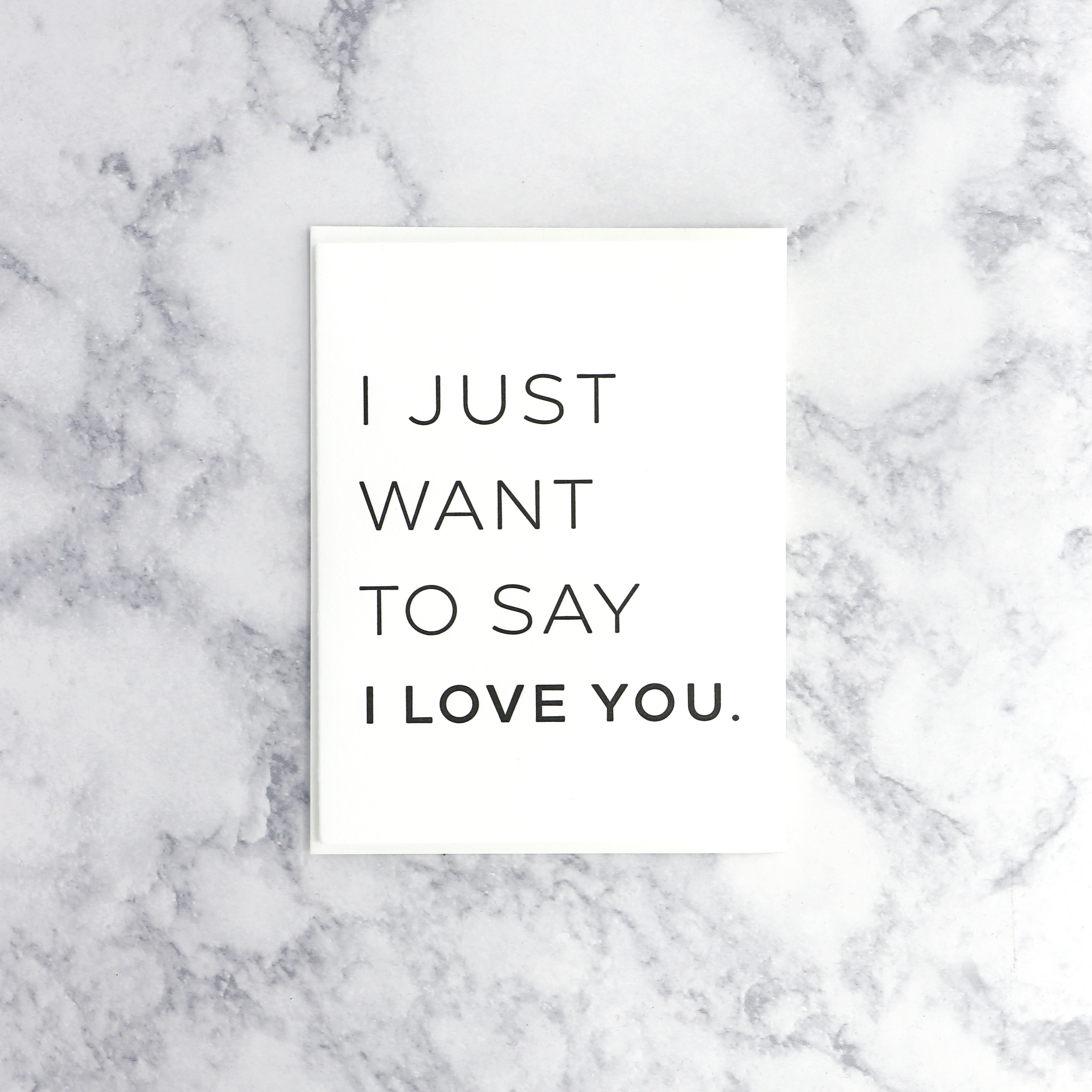 Letterpress "I Love You" Romance Card
