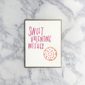 Letterpress “Sweet Valentine Wishes” Valentine’s Day Card