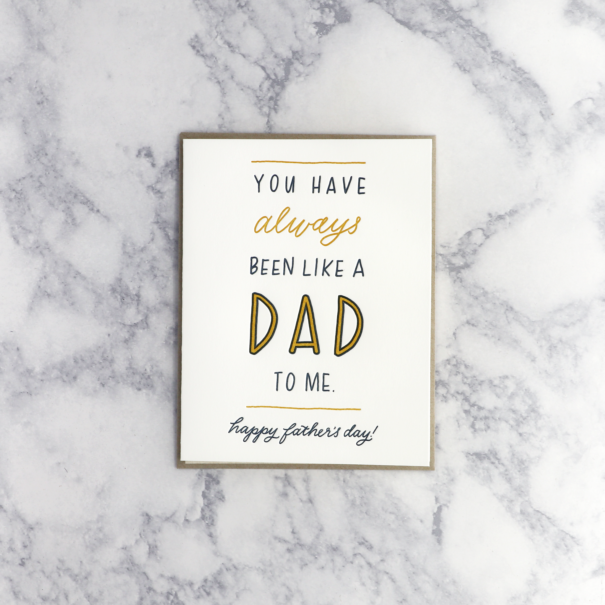 "Like A Dad" Letterpress Father's Day Card