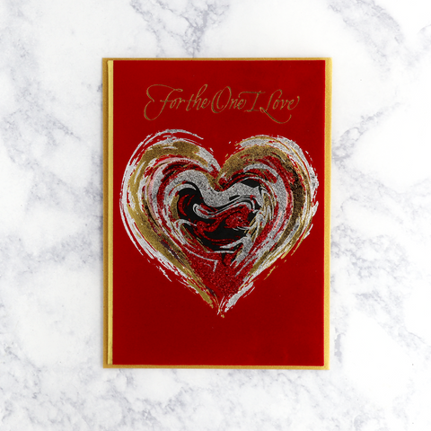 Marbleized Heart Valentine’s Day Card