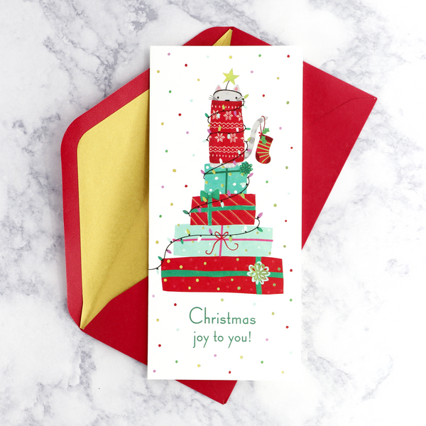 Merry & Bright Cat Christmas Boxed Cards (Set of 16)
