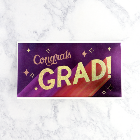 Metallic Congrats Graduation Card