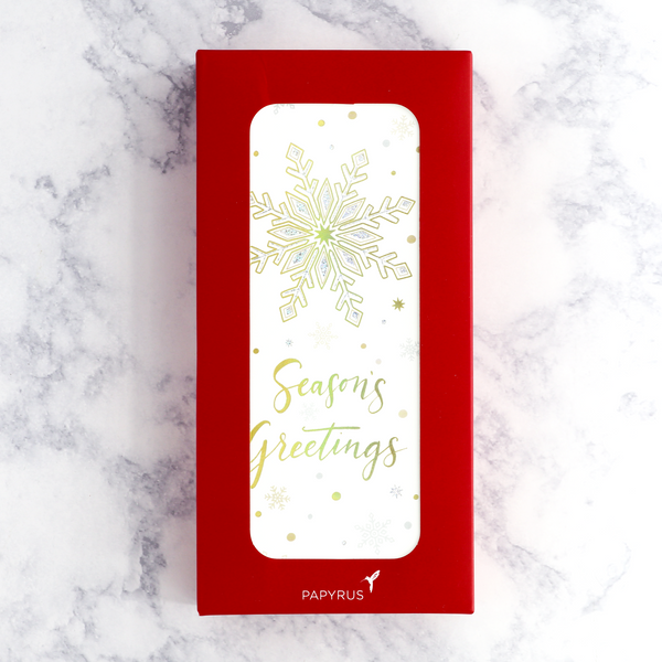 Metallic Snowflakes Holiday Boxed Cards (Set of 16)u