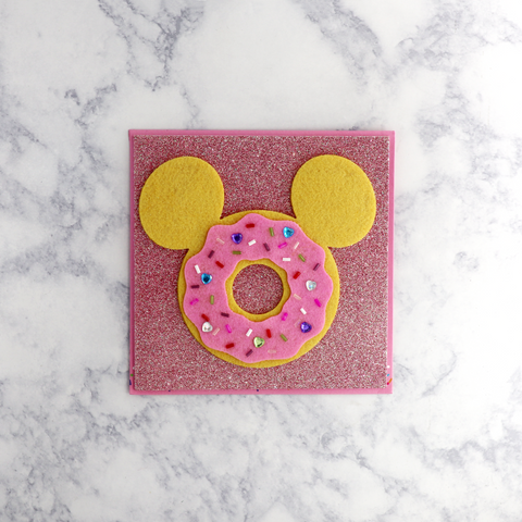 Die-Cut Mickey Donut Birthday Card