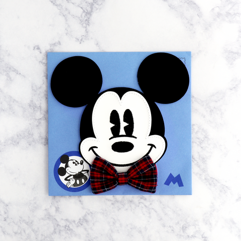 Die-Cut Mickey With Bowtie Birthday Card