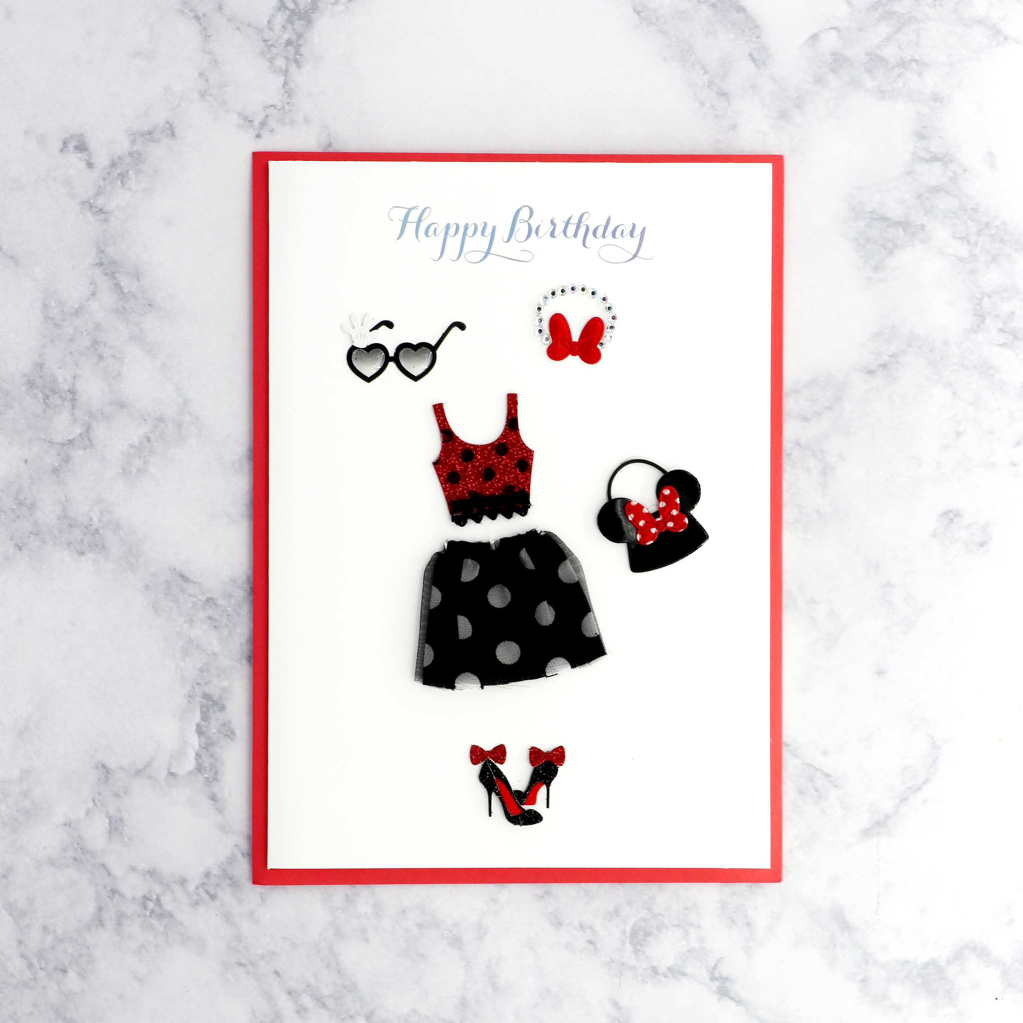 Minnie Mouse Fashion Icons Birthday Card
