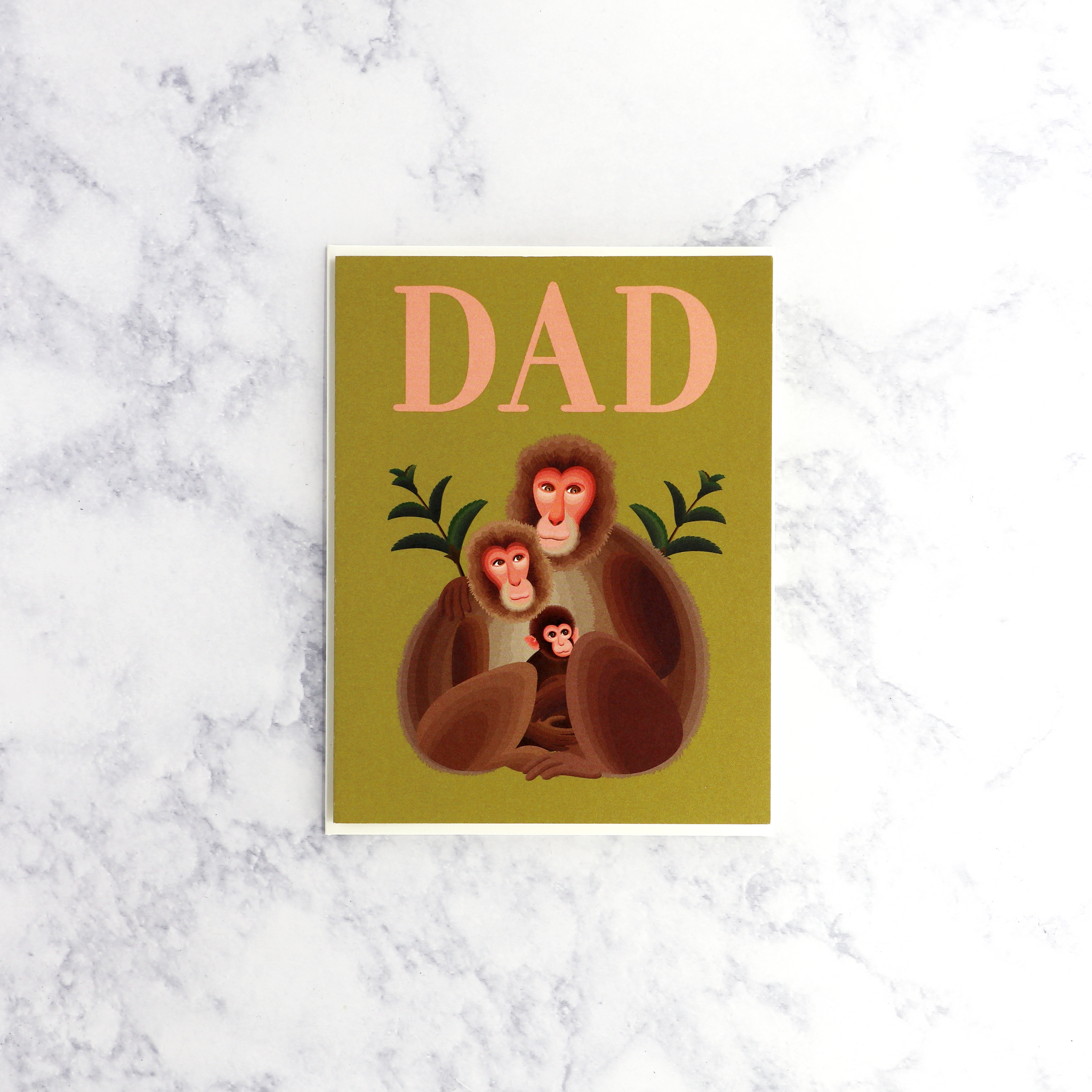 Monkey Family Dad Father's Day Card
