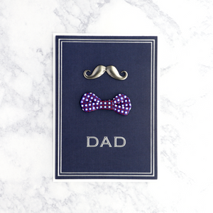 Mustache & Bowtie Father's Day Card (Dad)