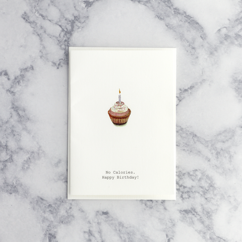 No Calories Birthday Card