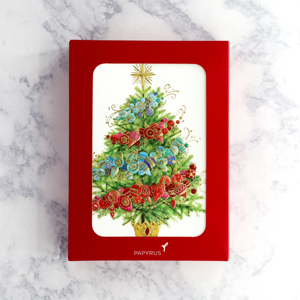 Ombre Tree Christmas Boxed Cards (Set of 12)