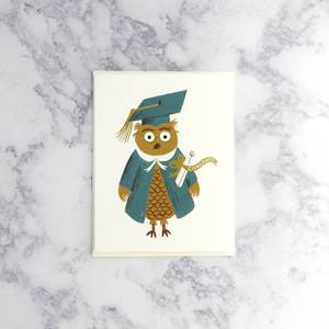 Owl in Cap Graduation Card