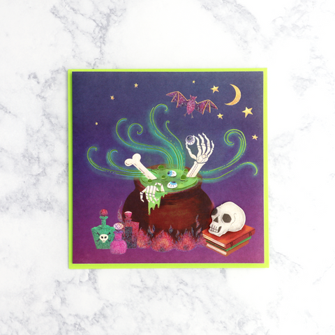 Painterly Cauldron Halloween Card