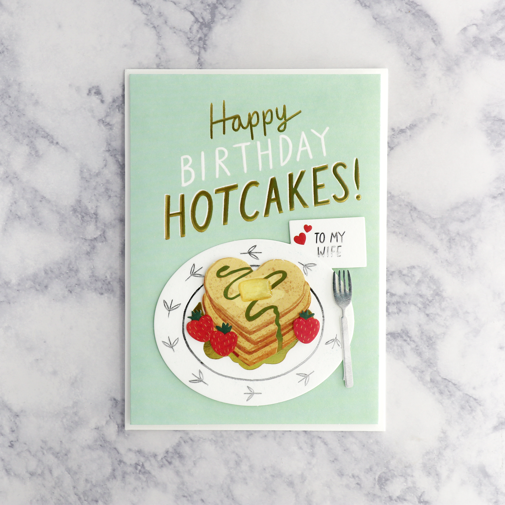 Pancakes Birthday Card (Wife)