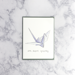 Paper Crane (Orizuru) Sympathy Card