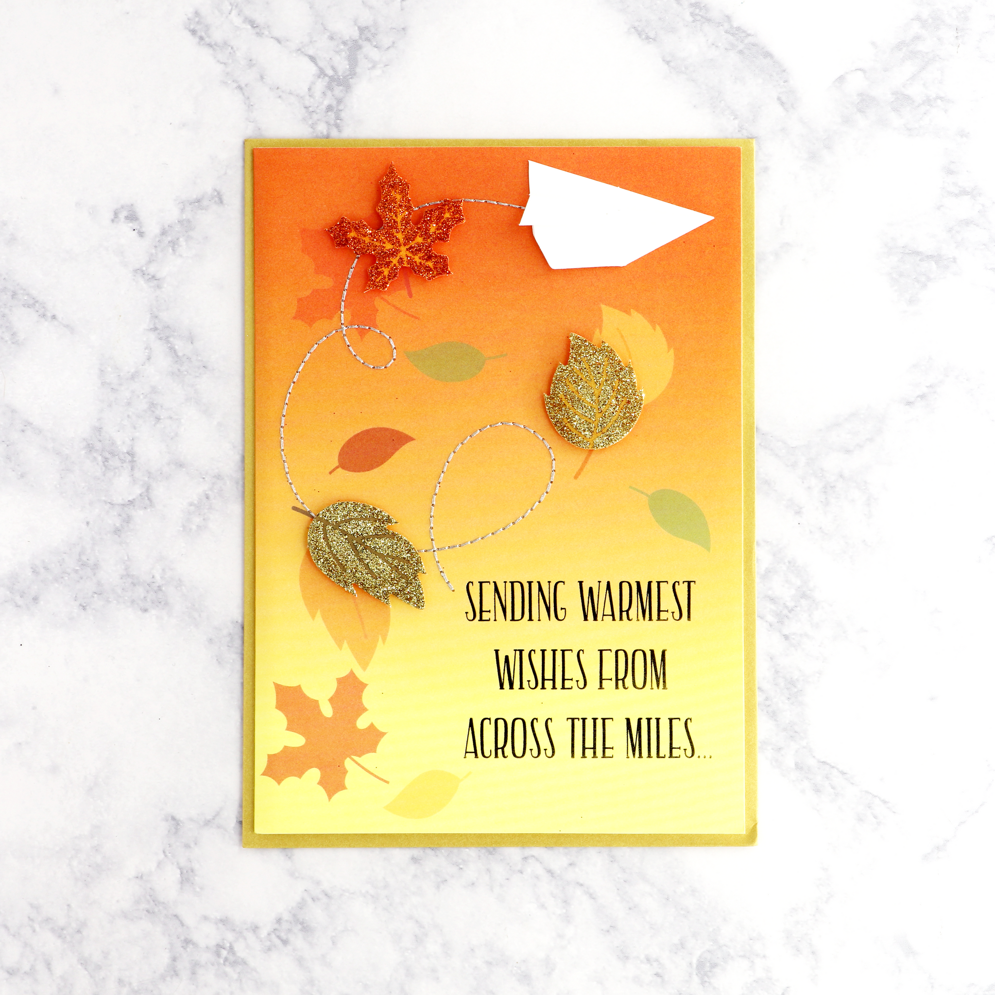 Paper Plane "Across The Miles" Thanksgiving Card