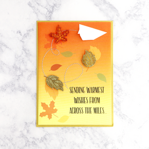 Paper Plane "Across The Miles" Thanksgiving Card