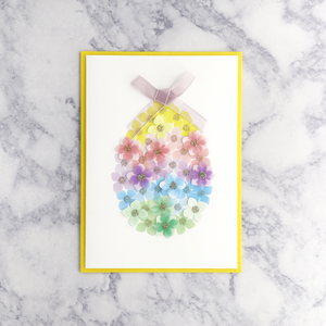 Floral Paper Sculpted Egg Easter Card