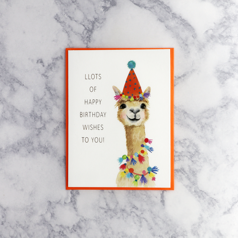 Party Hat Llama Birthday Card