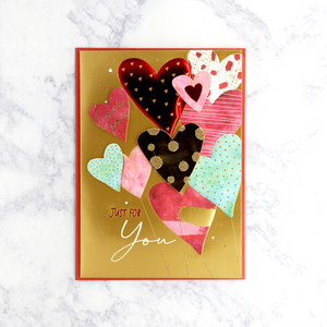Patterned Hearts Valentine’s Day Card