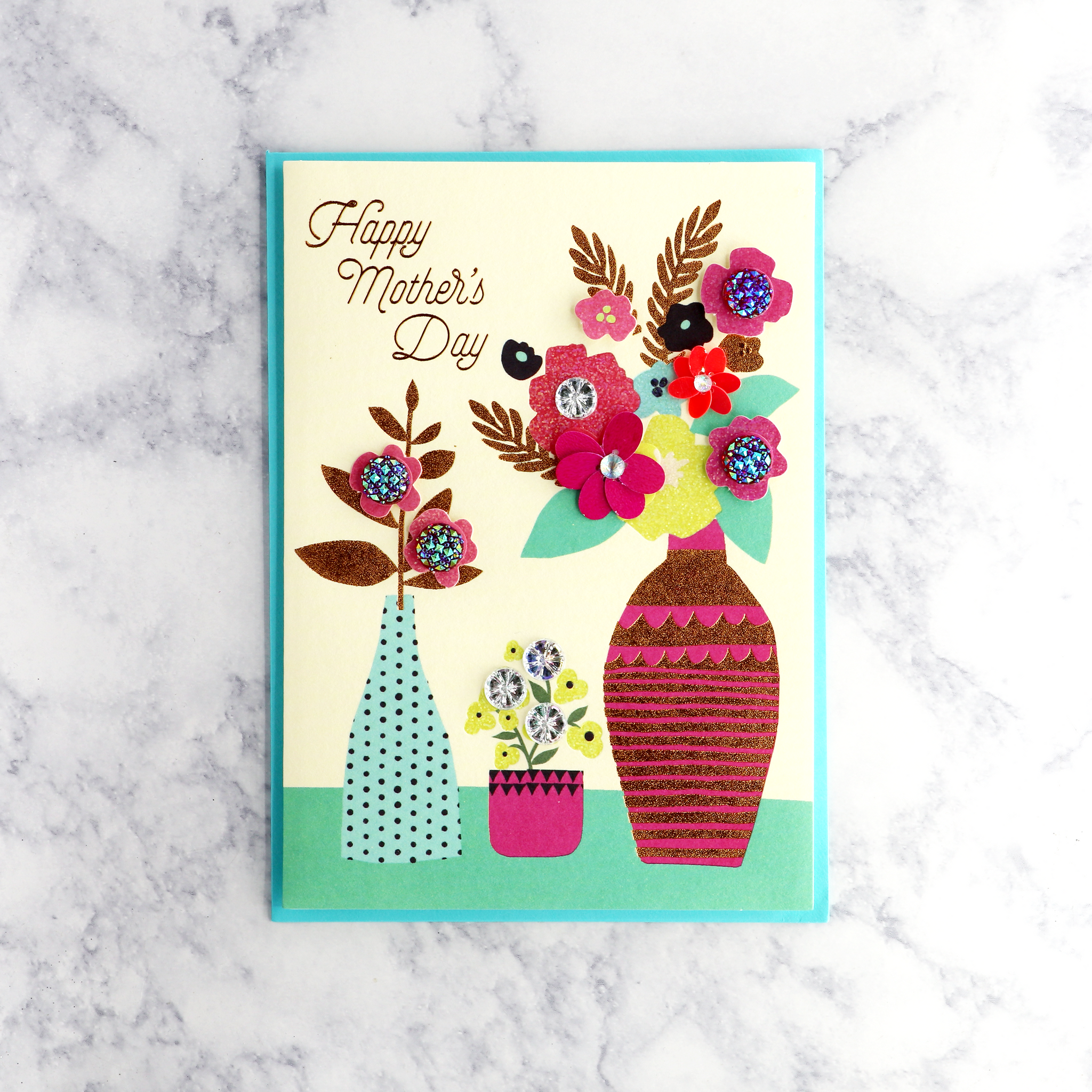 Patterned Vases Mother's Day Card