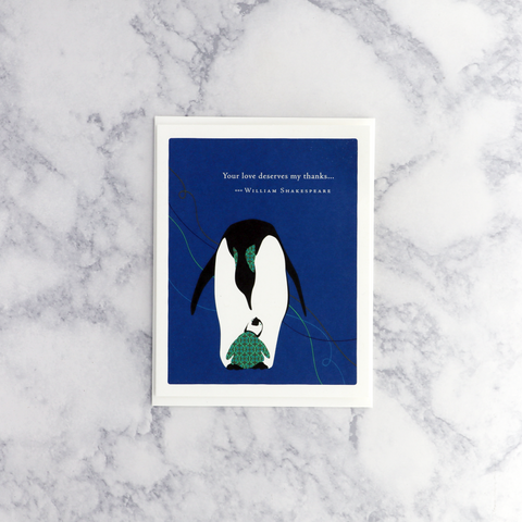 Penguins William Shakespeare Quote Father's Day Card