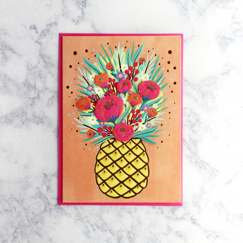Pineapple Bouquet Mother's Day Card