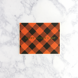 Plaid Foil Father's Day Card