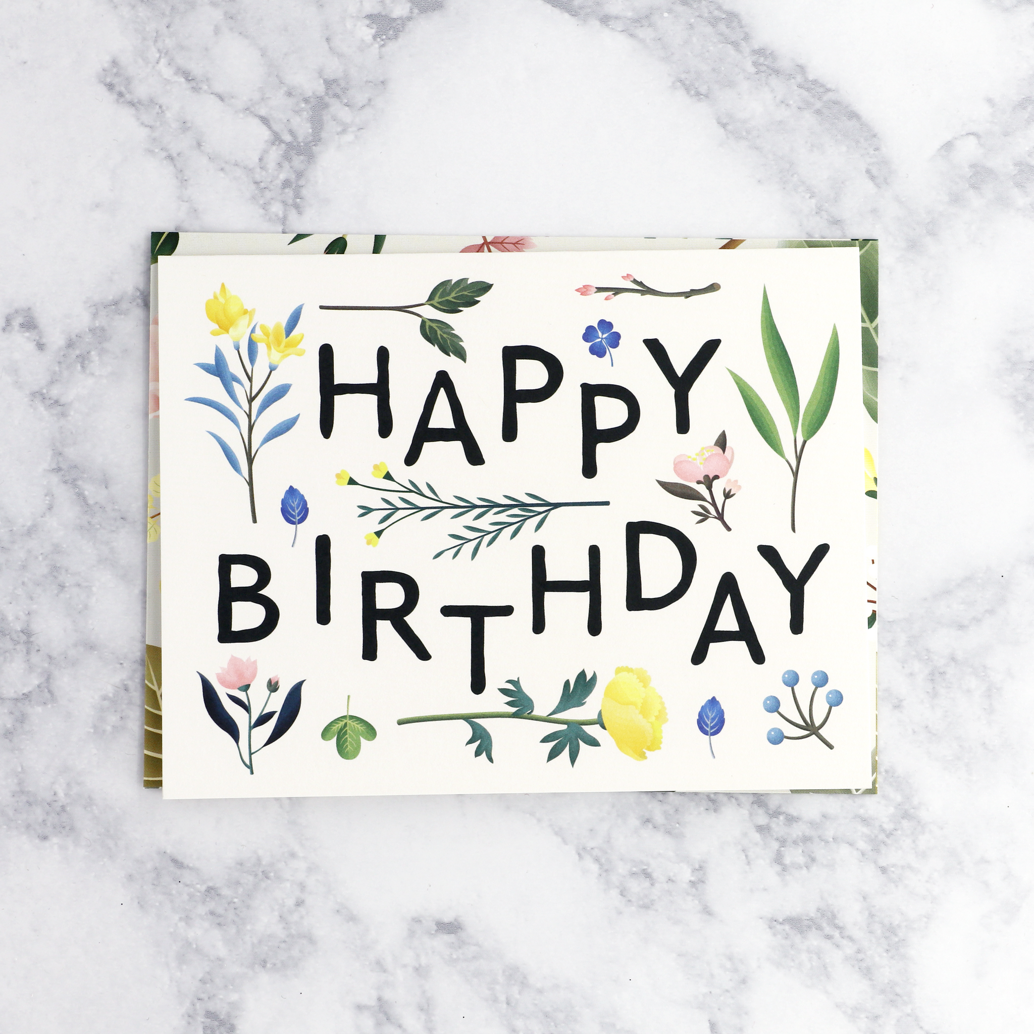 Ivory Plant Variety Birthday Card