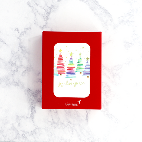 Rainbow Trees Holiday Boxed Cards (Set of 20)