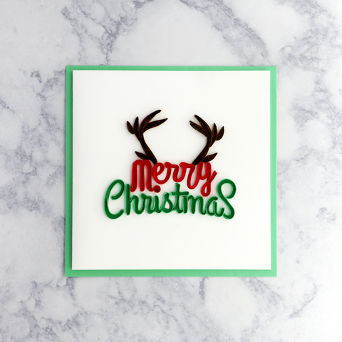 Reindeer Antlers Quilling Christmas Card