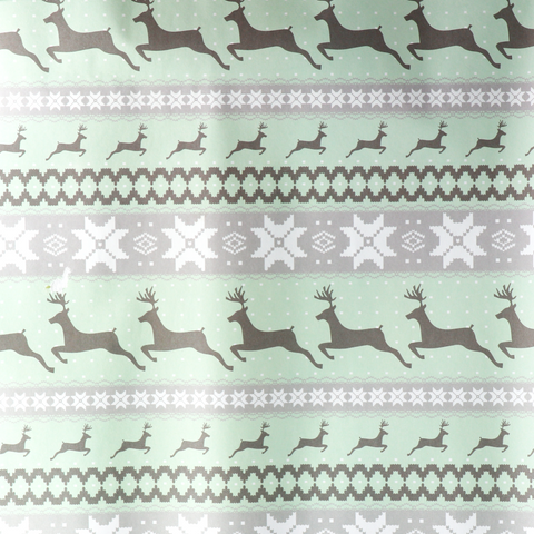 Reindeer Print Christmas Single Wrap Sheets