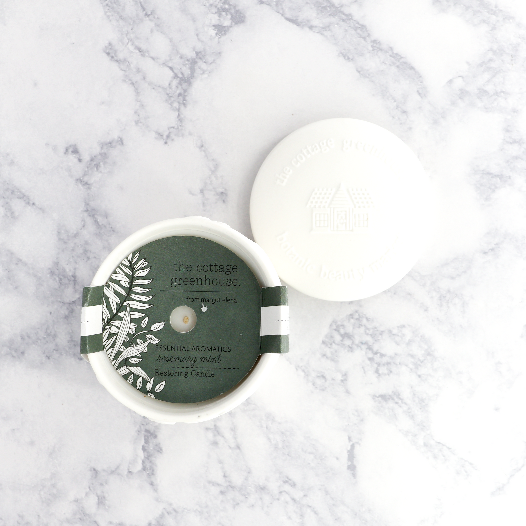 Rosemary Mint Ceramic Candle