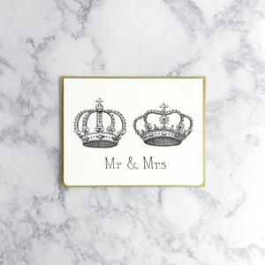 Royal Crowns Wedding Card