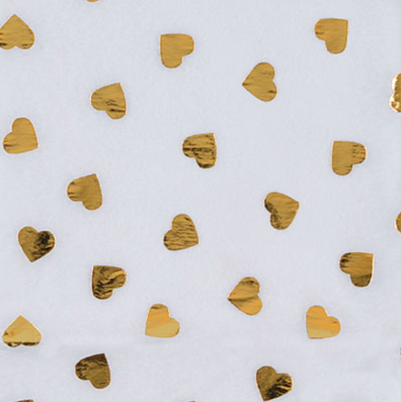 Gold Hearts Specialty Tissue Paper (Set of 4)
