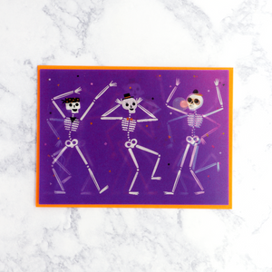 Silly Skeletons Halloween Card