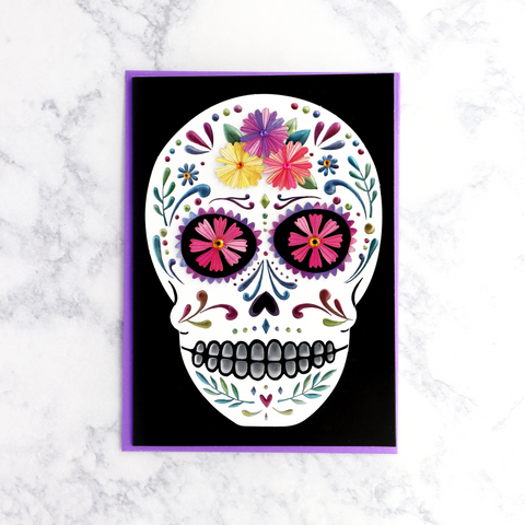Skull "Day of the Dead" Halloween Card