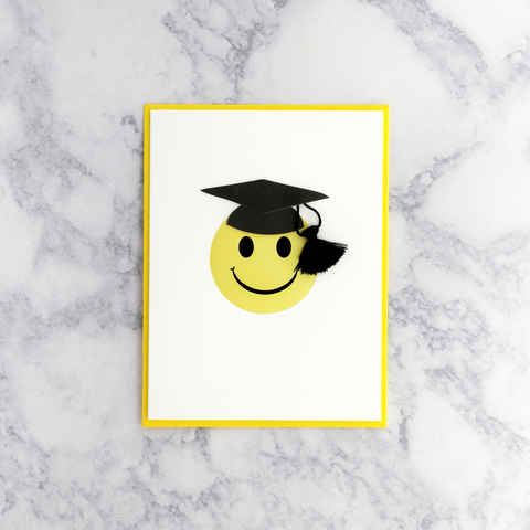 Yellow Emoji Graduation Card