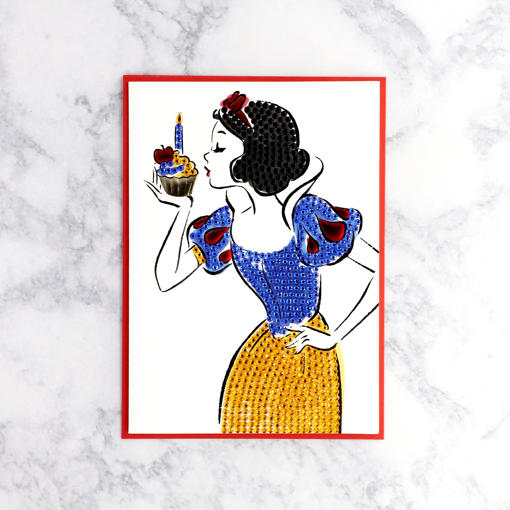 Snow White With Cupcake Birthday Card