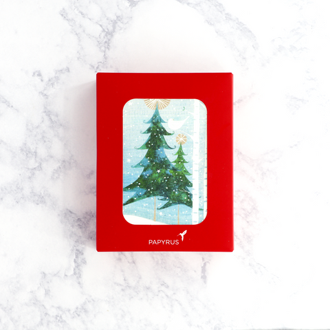 Snowbird & Tree Christmas Boxed Cards (Set of 20)