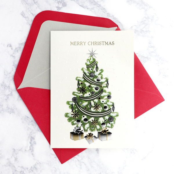 Snowy Christmas Tree Christmas Boxed Cards (Set of 12)